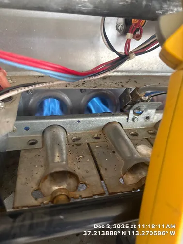 photo at La Verkin, UT on Dec 02, 2025: A malfunctioning heater prompted our visit to La Verkin. We inspected the system to determine the c