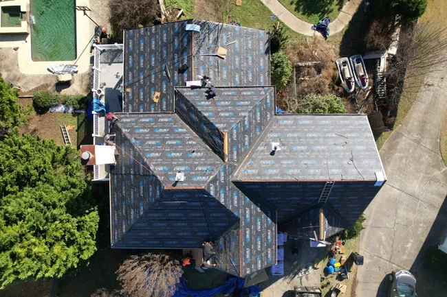 Another happy customer! Full roof replacement paid for by State Farm. Owens Corning - Harbor Blue (Duration)