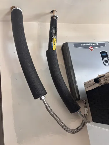 photo at Spring, TX on Oct 31, 2025: A water leak from the supply line required immediate attention, as it triggered an electric tankles