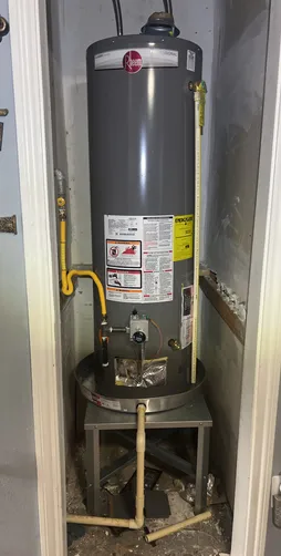 photo at Houston, TX on Dec 16, 2025: A malfunctioning water heater caused inconvenience, so we performed a comprehensive installation of