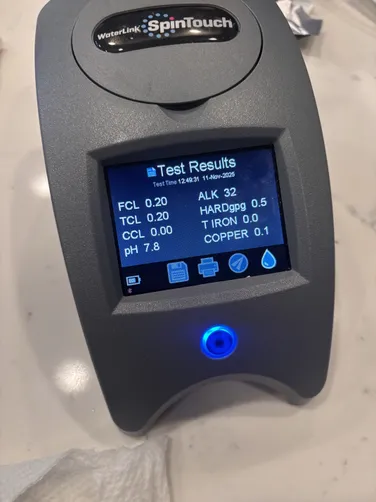 photo at Spring, TX on Nov 11, 2025: To ensure optimal water quality, we performed a thorough inspection and maintenance of the water so