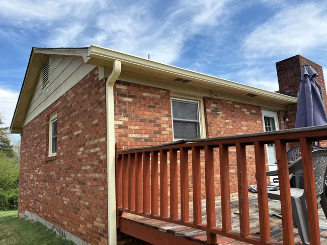 We replaced aging gutters and downspouts in Statesville, ensuring effective drainage with new seamless designs.