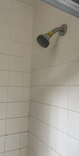 photo at Spring, TX on Dec 27, 2025: A leak was identified in the three-handle faucet of the second-floor shower bath tub, along with an