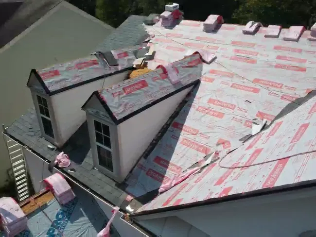 This roof replacement shows our crews' craftsmanship. The attention to detail on the multiple gables presented our clients with much satisfaction. 
