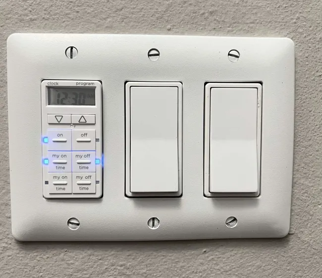 We installed a timer switch for an LED address sign, enhancing visibility and modernizing the home’s exterior.