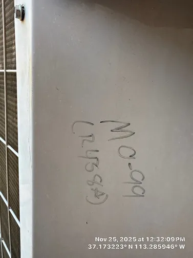 photo at Hurricane, UT on Nov 25, 2025: An acid test on the HVAC system was performed to ensure optimal performance. Derrick conducted the 