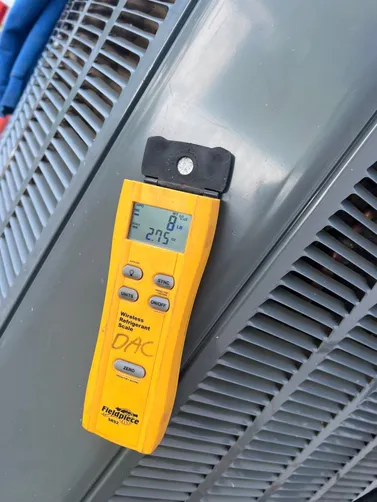 photo at La Verkin, UT on Oct 22, 2025: A faulty air conditioning unit needed attention. To address this, we recovered 5 pounds of 410A ref