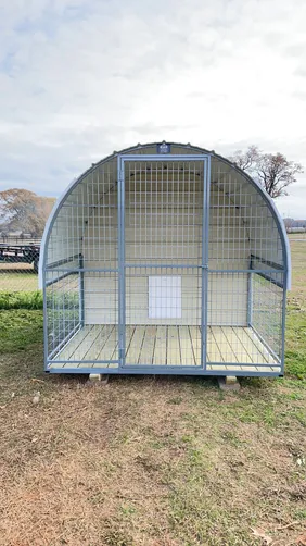 photo at Keachi, LA on Dec 17, 2025: 8x10 dog kennel in Lightstone** includes heat/ac/light/insulation/solid flooring/welded horse grade