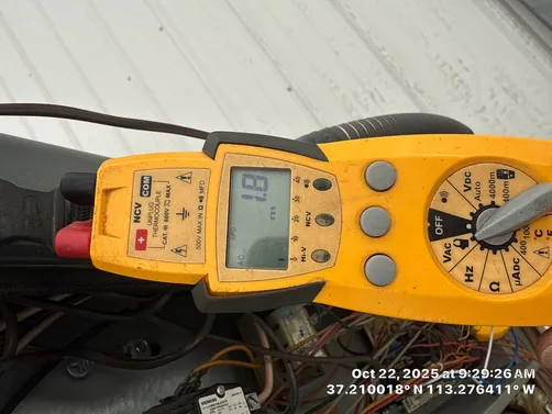 photo at Laverkin, UT on Oct 22, 2025: The heater was not kicking on, prompting our technician Derrick to arrive in Laverkin to assess the