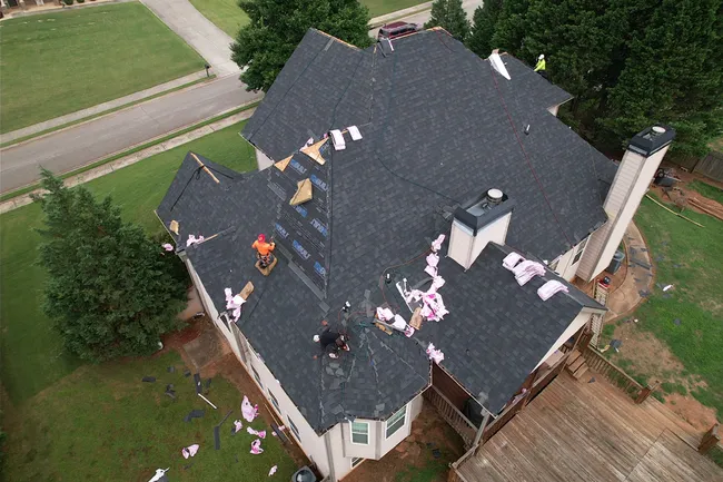 Another happy customer! We got David’s roof paid for in full by insurance. Shingles - Owens Corning Duration (Onyx Black)