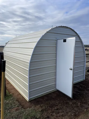 photo at Keachi, LA on Dec 17, 2025: 8x10 dog kennel in Lightstone** includes heat/ac/light/insulation/solid flooring/welded horse grade