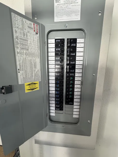A new EV charger receptacle was expertly installed in the garage, enhancing electric vehicle accessibility for our client.