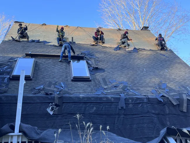 I am installing architectural shingles on the garage for now. The house will come next.