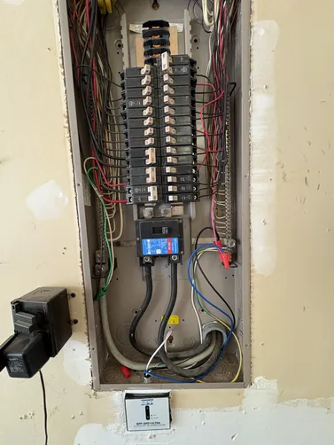 Installed surge protector