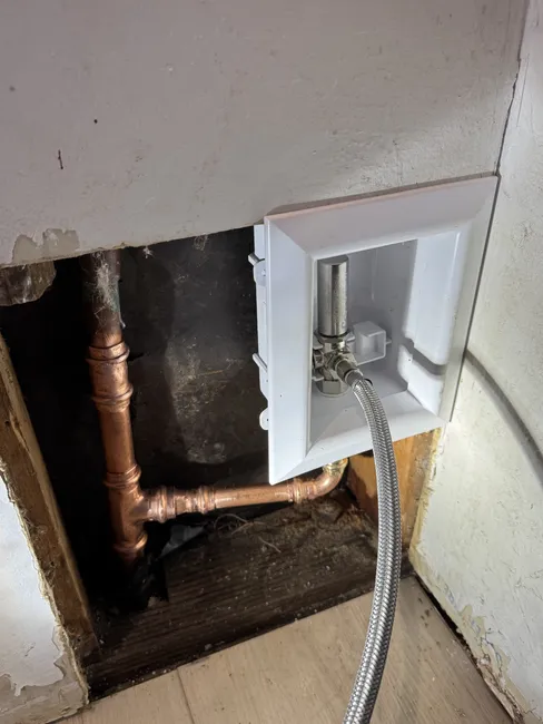 New Ice Maker Valve Box Install