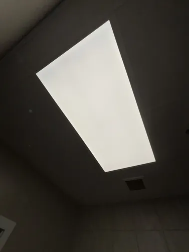 Replaced 2x2 light fixture with a new 2x4 fixture! ⚡️