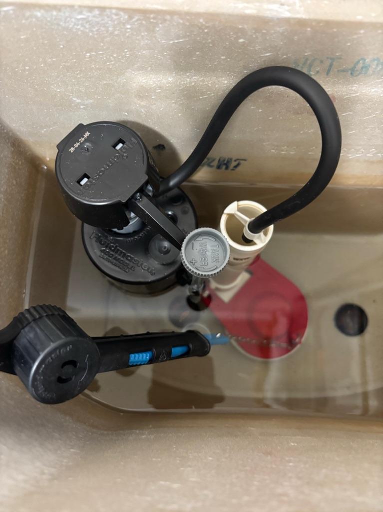 Toilet fill valve and flapper replaced during a service call in Costa Mesa, CA 92627