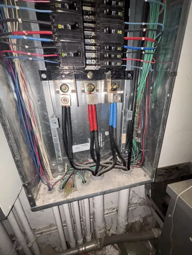 Installed a new 20A dedicated circuit & receptacle Installed a new receptacle outlet for a TV and relocated some CAT6