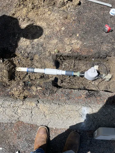 photo at Martinez, CA on May 02, 2026: An emergency water main line leak was detected at the meter, causing potential disruptions to the h