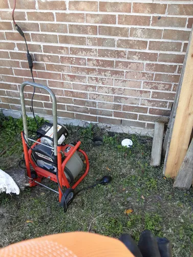 photo at Houston, TX on Dec 11, 2025: A blockage in the master bathroom shower prompted us to investigate. Using a snake, we successfully