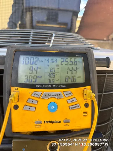 photo at Hurricane, UT on Oct 22, 2025: A routine maintenance of the AC and furnace system was performed to ensure optimal performance. Der