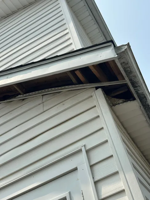 Repair Of A Soffit Post Storm Damage