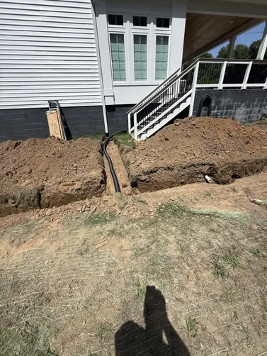 photo at Nashville, TN on Jul 02, 2026: A drainage issue necessitated the installation of a modified French drain in Nashville. We mobilize photo at Nashville, TN on Jul 02, 2026: A drainage issue necessitated the installation of a modified French drain in Nashville. We mobilize