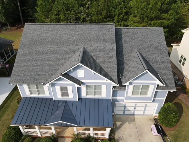 Cute little house in Suwanee got a new roof! Even cuter!