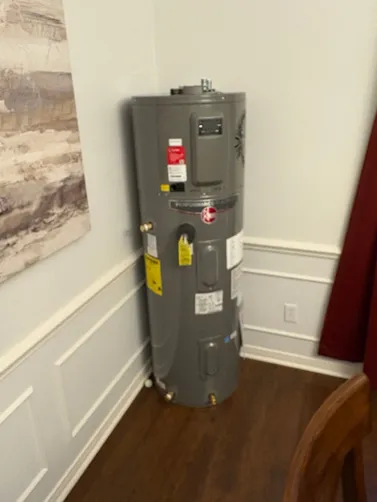 photo at Houston, TX on Jun 14, 2025: A malfunctioning water heater prompted the installation of an electric hybrid model. We skillfully 
