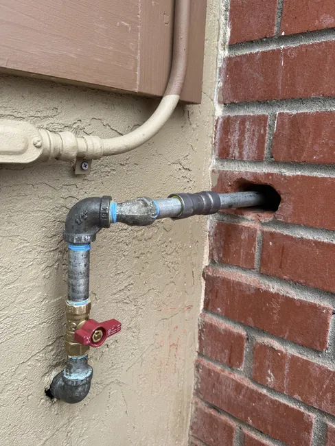 Install New 1/2” Stub In Gas Pipe And Valve For Fire Place