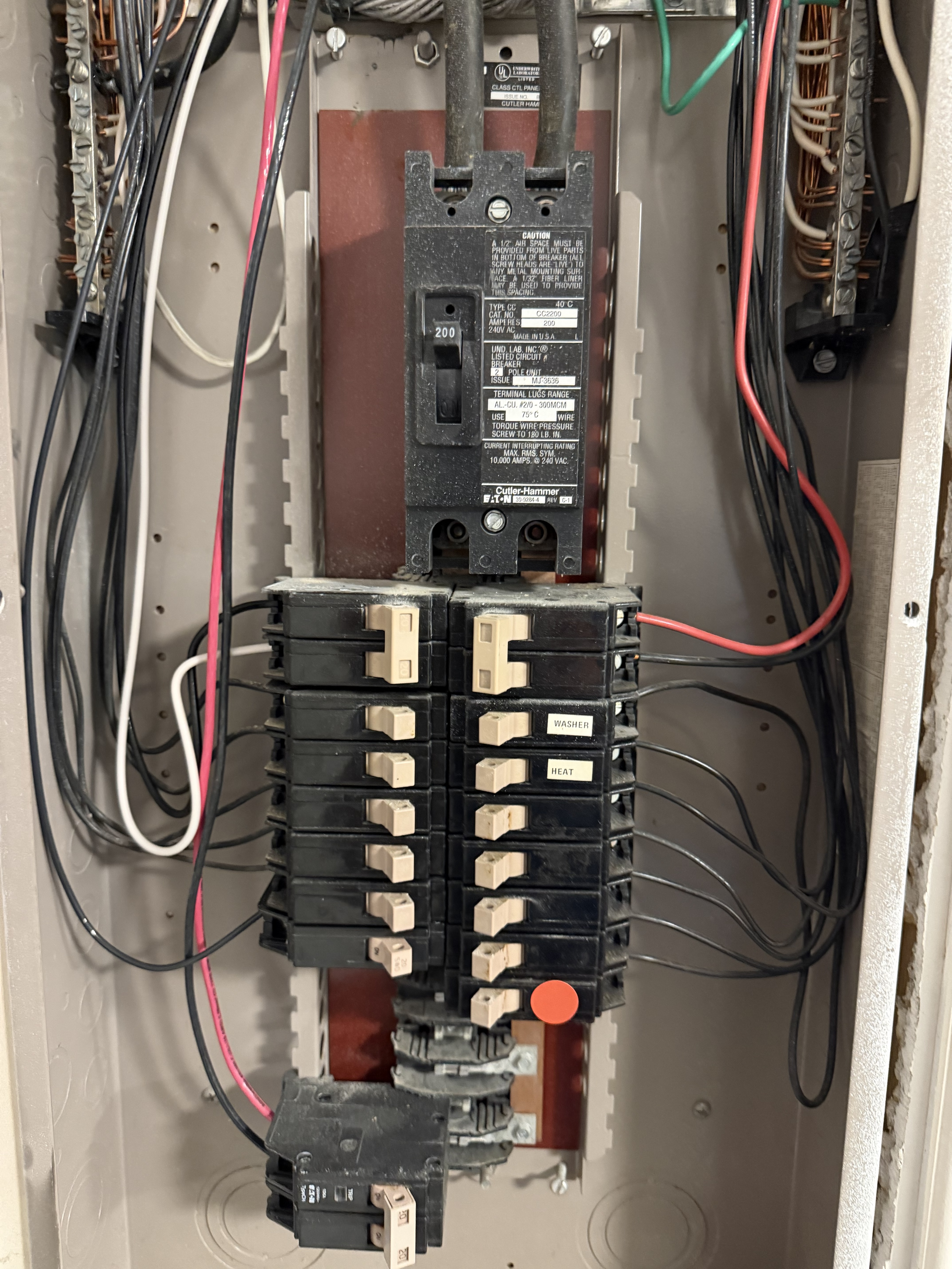 Dedicated 20-amp microwave circuit work at a Woodbridge, VA home after a home inspection