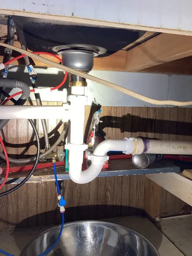 photo at Bandera, TX on Feb 04, 2026: A leak originating from the drain line under the kitchen sink required immediate attention. We effi photo at Bandera, TX on Feb 04, 2026: A leak originating from the drain line under the kitchen sink required immediate attention. We effi