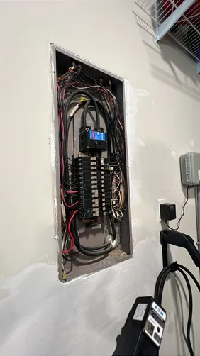 We were called out to install an Eaton CH whole home surge protector in the main panel. In order to place the devicev in the proper place we had to move two twenty amp circuits and relabel the panel accordingly.