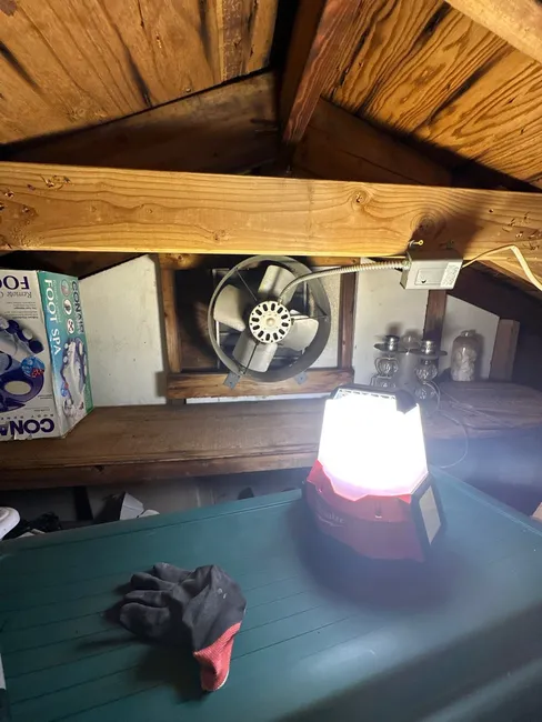 non functioning attic fan to remove