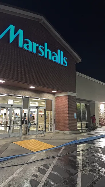 A detailed storefront washing for Marshalls in Vacaville involved a comprehensive cleaning of the exterior storefront windows. This process removed dirt, pollen, and other debris, ensuring a streak-free finish. We also pressure washed the sidewalk and entrance, treating surfaces to eliminate mold and mildew, enhancing the property’s curb appeal and overall appearance.