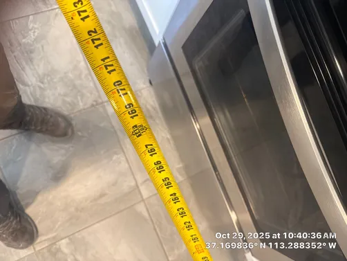 photo at Hurricane, UT on Oct 29, 2025: In Hurricane, we conducted an inspection to assess the requirements for connecting a new gas range 