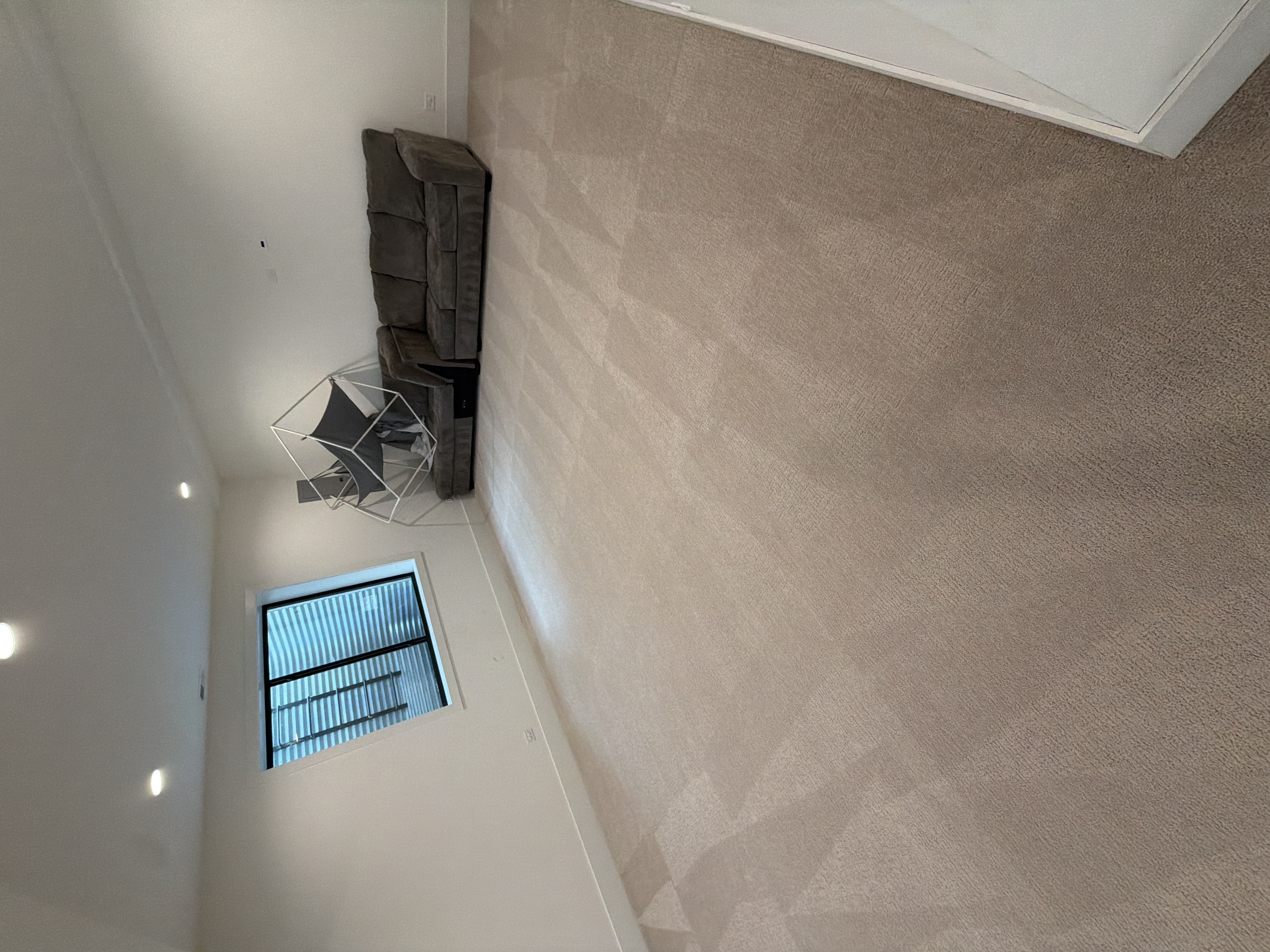 Cleaned carpet and seating area in an Elmhurst, Illinois home