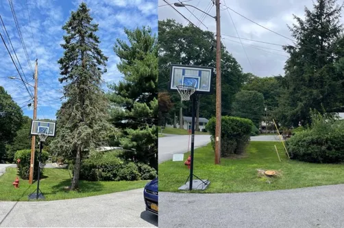 photo at Poughkeepsie, NY on Apr 14, 2023: With an overgrown property that had become unmanageable, we revitalized the landscape by trimming b