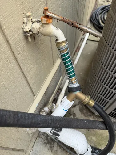 photo at Pleasant Hill, CA on Apr 08, 2026: A broken knob on the outdoor hose bib was causing challenges for the homeowner during watering and 