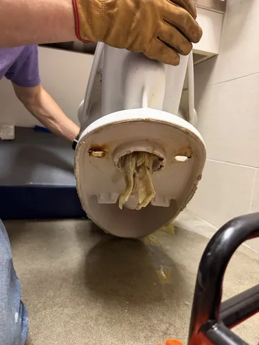 photo at Tulsa, OK on May 14, 2026: A toilet with poor flow was identified for repair. We assessed the plumbing system and made the nec photo at Tulsa, OK on May 14, 2026: A toilet with poor flow was identified for repair. We assessed the plumbing system and made the nec
