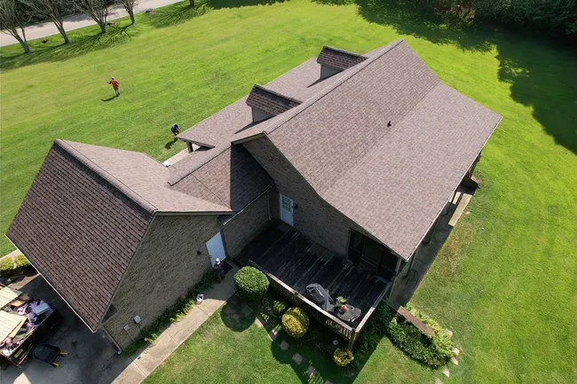 Another happy customer! We got Mark’s roof paid for in full by his insurance provider. Shingles - Owens Corning Duration (Teak)