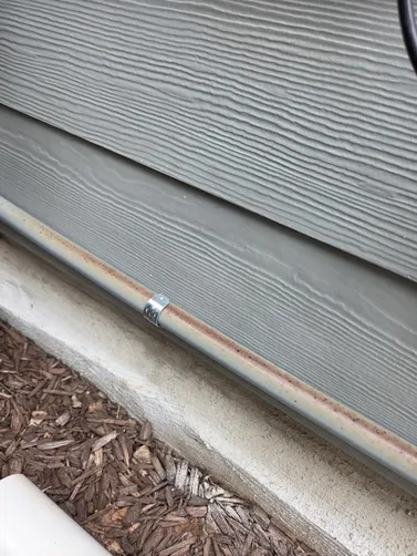 Section of PVC raceway for Hot Tub Disconnect needs to be replaced.