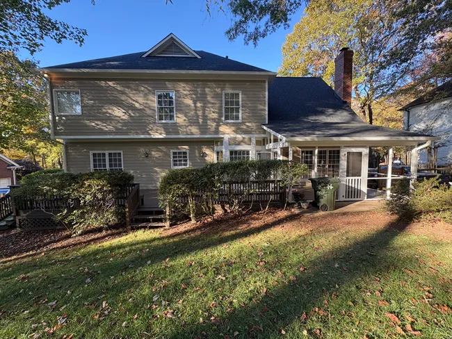 Just completed a seamless gutter installation in Huntersville, enhancing water management and curb appeal.