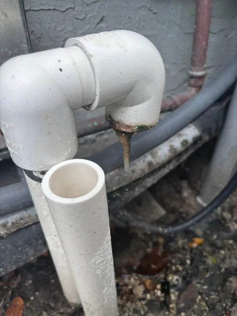 Clogged Drain Line