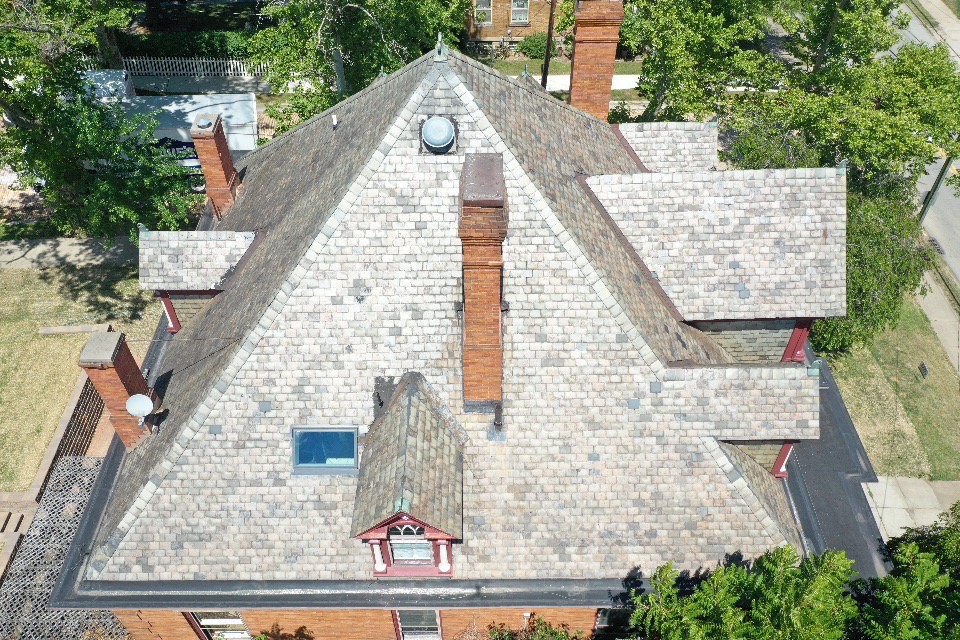 New asphalt shingle roof going on a Washington, PA home after slate removal