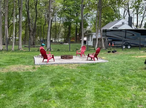 photo at Poughkeepsie, NY on Jun 26, 2024: Mrs. Roman desired a beautiful outdoor space that could withstand the changing seasons. We transfor