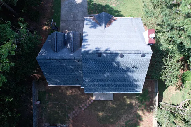 We replaced the back half of Kevin’s roof as well as the ridge vent. Shingles - GAF