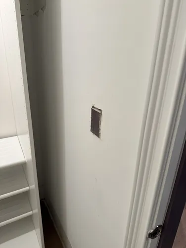 Moved a switch from inside closet to outside closet and added a receptacle above closet built in for built in shelf lighting