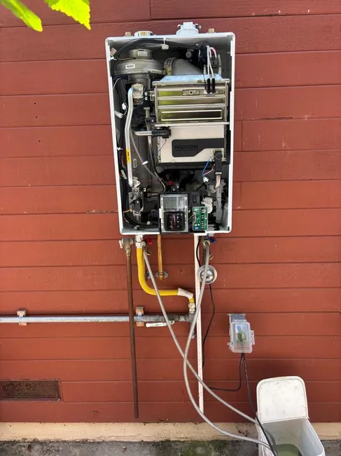 Scale buildup was cleared from the tankless water heater, optimizing its efficiency and ensuring reliable hot water.