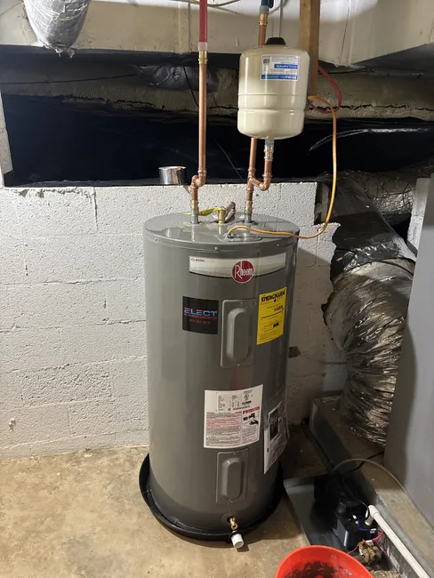 New Electric Water Heater and Expansion Tank